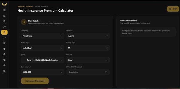insurance premium calculator