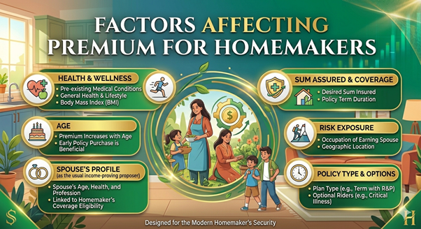factors affecting term insurance premium for homemakers