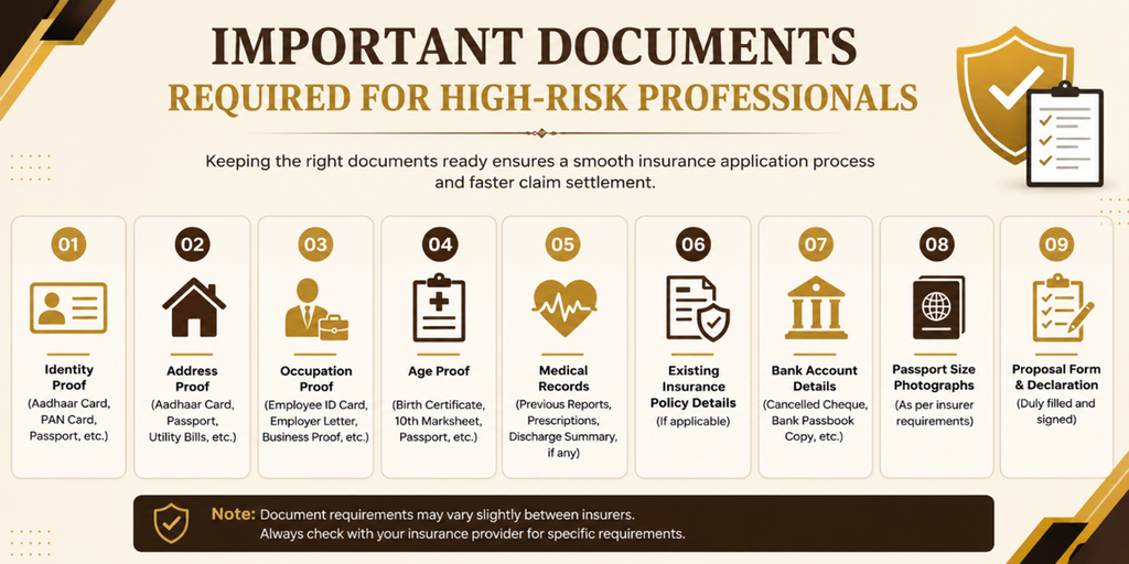documents required high risk insurance